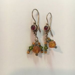 Handmade orange earrings